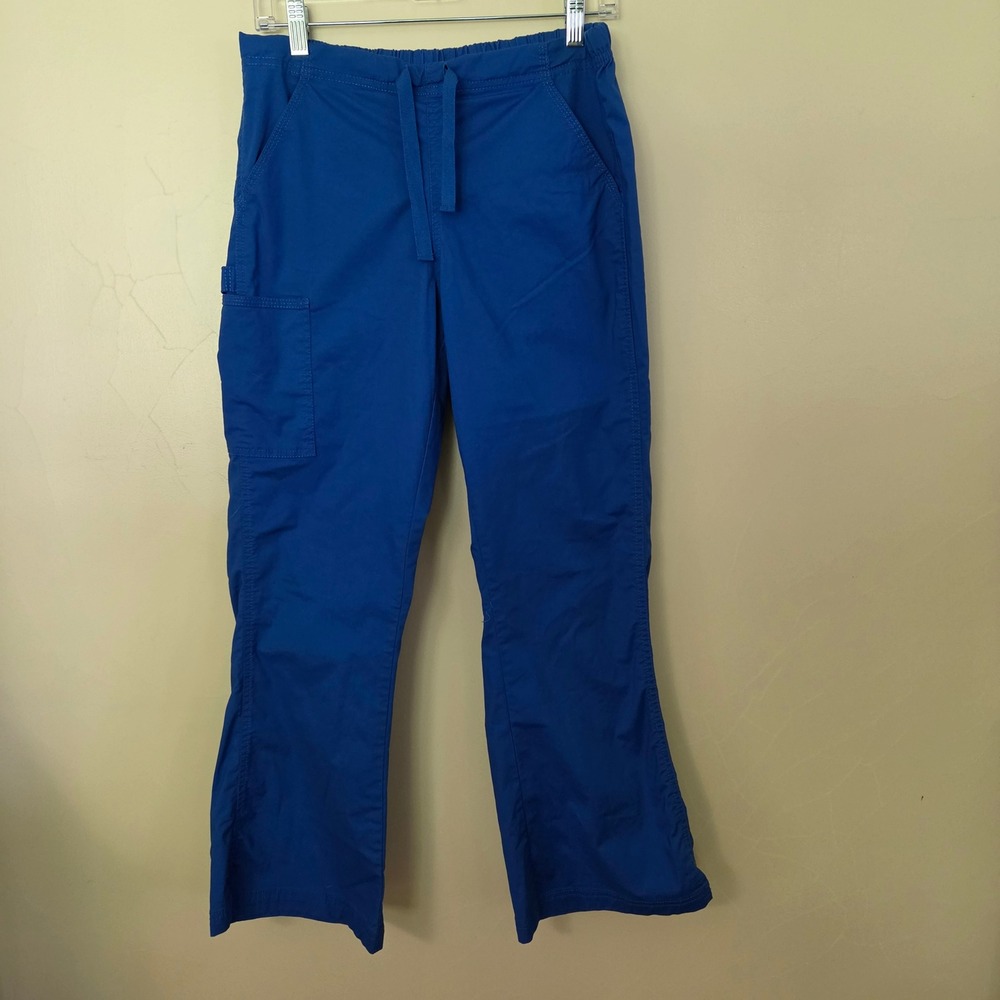 Spread Good Cheer Blue Cargo Scrub Pants Womens MP Style 5308 Drawstring Utility